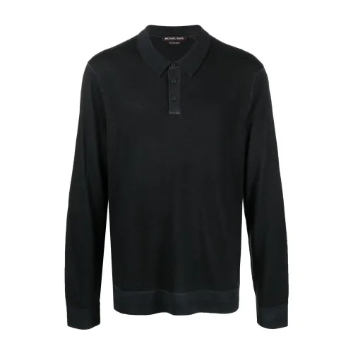 Michael Kors , Michael Kors Polo Shirt Black ,Black male, Sizes: