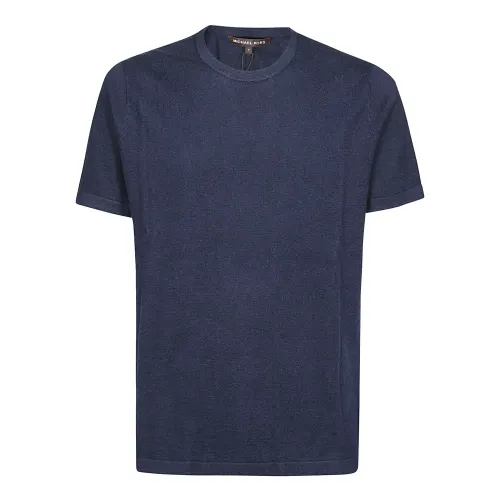 Michael Kors , Midnight Short Sleeve Sweater ,Blue male, Sizes: