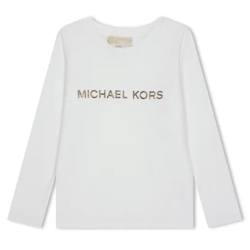 Michael Kors Mk Foil Logo Tee Jn34 - White