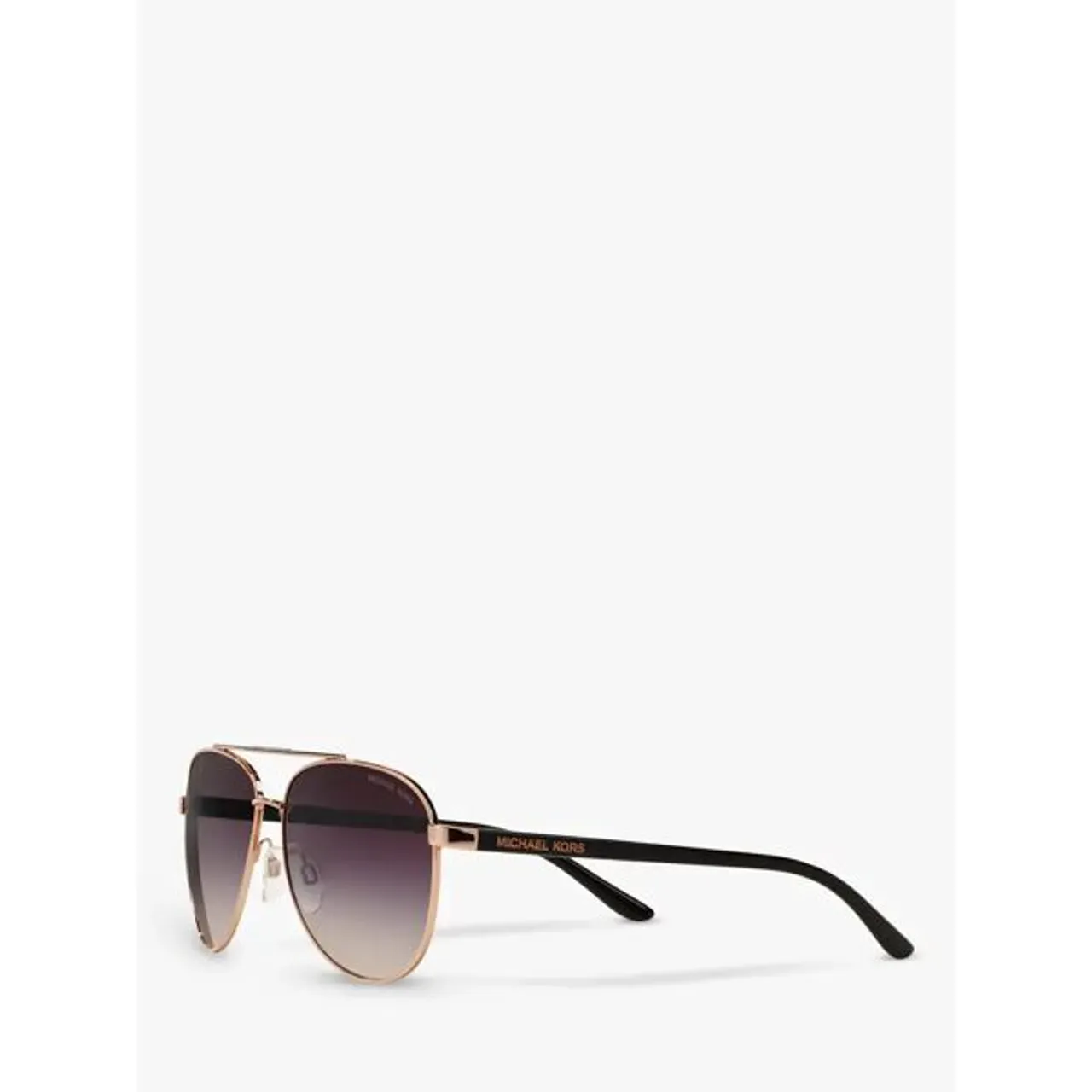 Michael Kors MK5007 Hvar I Aviator Sunglasses - Rose Gold/Grey Gradient - Female