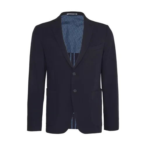 Michael Kors , Navy Blue Synthetic Jacket ,Blue male, Sizes: