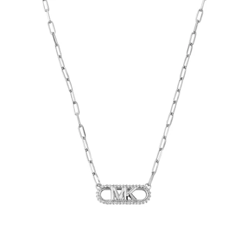 Michael Kors Necklaces - Sterling Silver Pavé Empire Link Pendant Necklace - silver - Necklaces for ladies