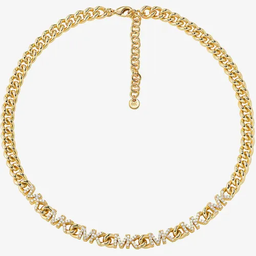 Michael Kors Premium Gold-Tone MK Logo Necklace MKJ7959710