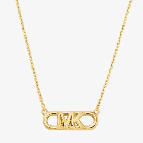 Michael Kors Premium MK Statement Link Gold-Tone Sterling Silver Necklace MKC164200710