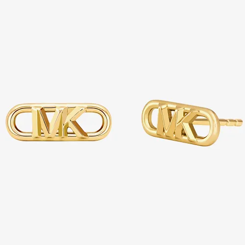Michael Kors Premium MK Statement Link Gold-Tone Sterling Silver Stud Earrings MKC164300710