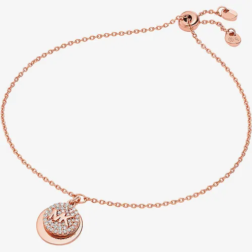 Michael Kors Premium Rose Gold Plated Double Circle Logo Toggle Bracelet MKC1514AN791