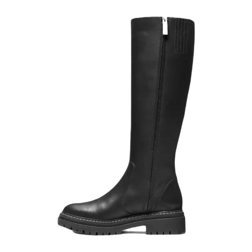 Michael Kors , Regan Women`s Leather Knee-High Boots ,Black female, Sizes: