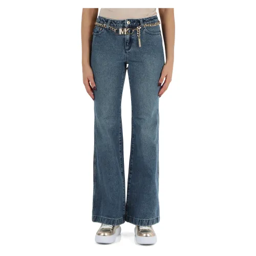 Michael Kors , Removable Belt Five Pocket Jeans ,Blue female, Sizes: