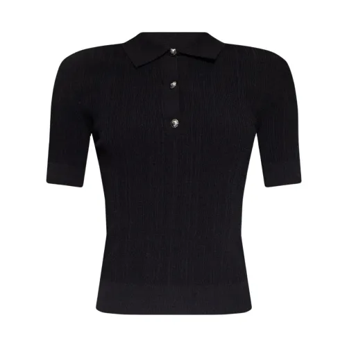 Michael Kors , Ribbed polo shirt ,Black female, Sizes: