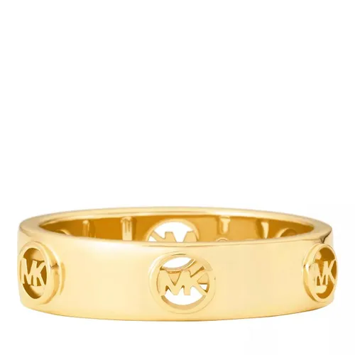 Michael Kors Rings - 14K Gold-Plated MK Logo Band Ring - gold - Rings for ladies