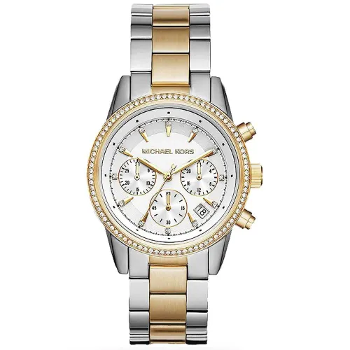 Michael Kors Ritz Chronograph Quartz Watch with Silver and