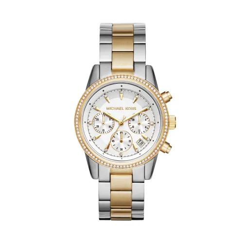 Michael Kors Ritz Chronograph Quartz Watch with Silver and
