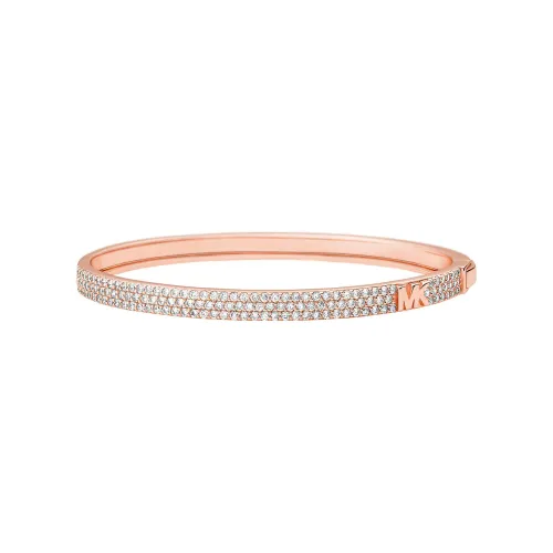 Michael Kors , Rosegold Silver Bracelet with Zirconia ,Pink female, Sizes: ONE SIZE