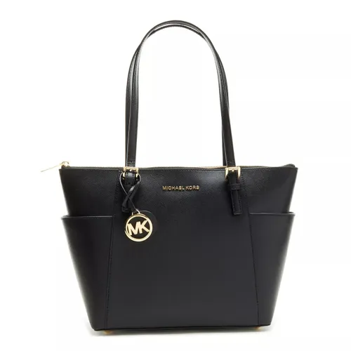 Michael Kors Shopping Bags - Michael Kors Jet Set Schwarze Leder Shopper 30F2GT - black - Shopping Bags for ladies