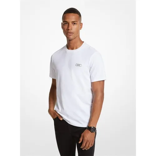 Michael Kors Silicone Empire Logo T-Shirt - White