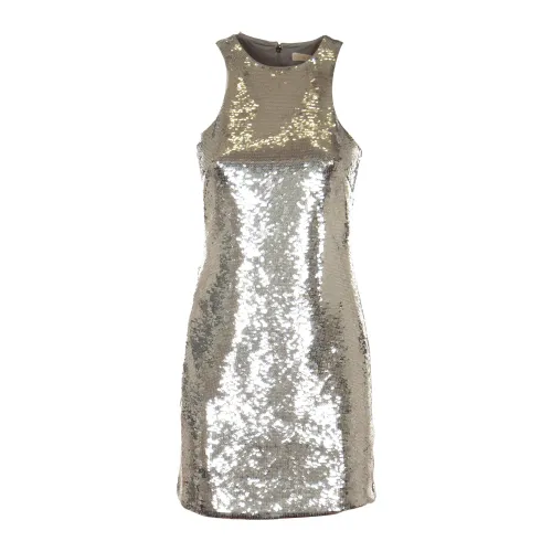 Michael Kors , Silver Sequin Tank Dress ,Gray female, Sizes: