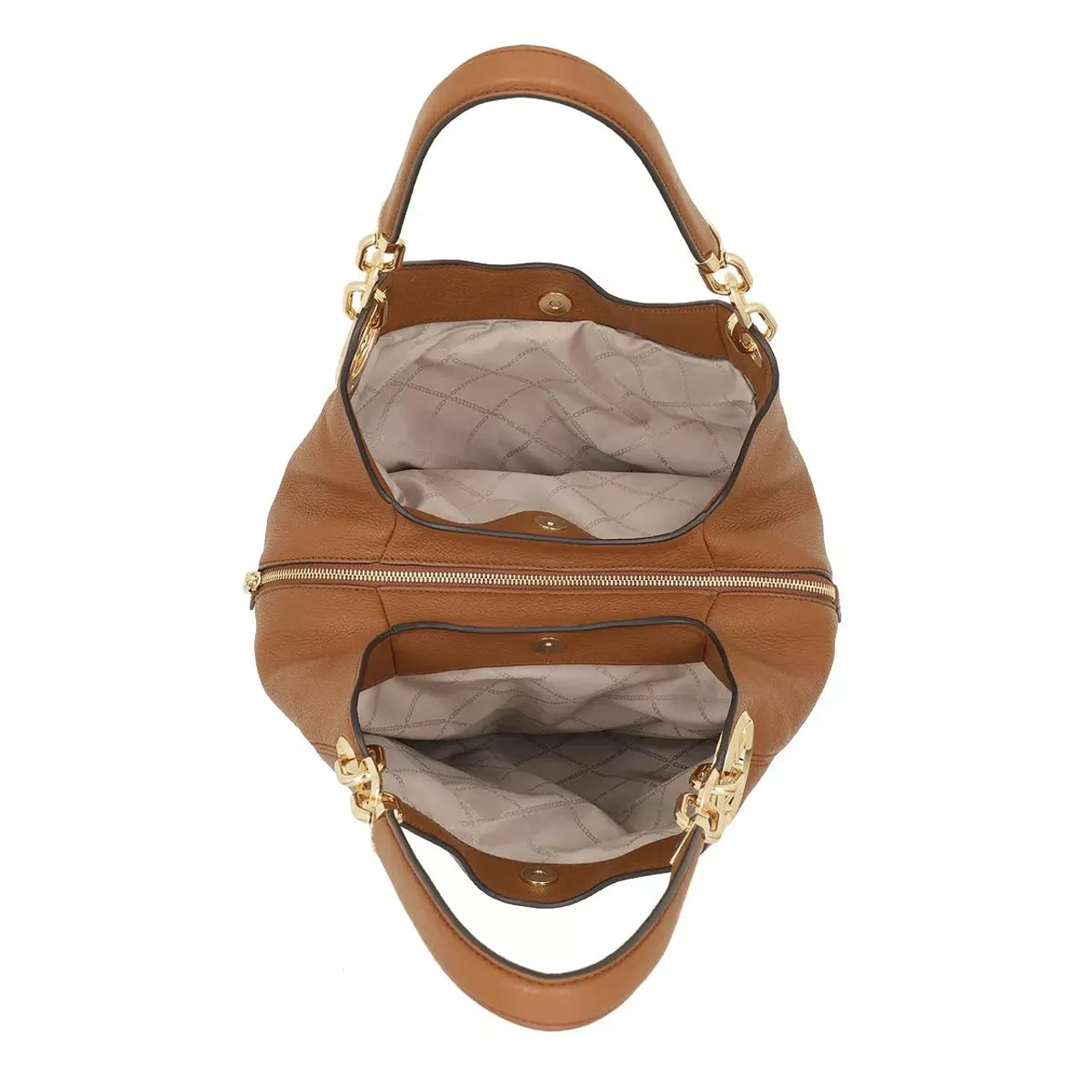 Michael Kors Tote Bags - Lillie Large Chain Shoulder Tote - cognac - Tote Bags for ladies