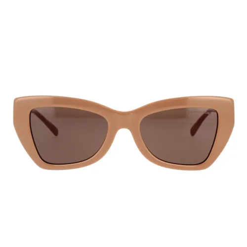 Michael Kors , Unique Cat-Eye Sunglasses with Brown Frame and Matching Lenses ,Brown unisex, Sizes:
