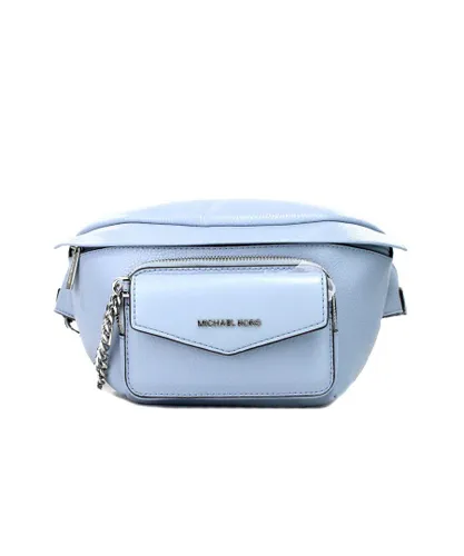 Michael Kors Womens 2-in-1 Pale Blue Waistpack with Card Case & Pockets - One Size