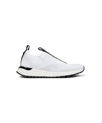 Michael Kors Womens Bodie Slip On Trainers - White Textile
