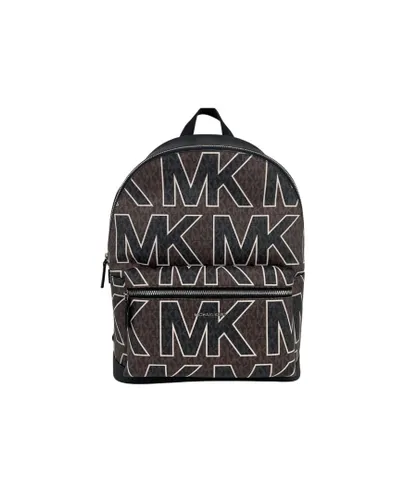 Michael Kors WoMens Cooper Large Brown Signature PVC Graphic Logo Backpack Bookbag Bag - One Size