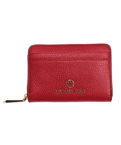 Michael Kors Womens Jet Set Small Grained Leather Wallet 34S1GT9Z1L Women - Red - One Size