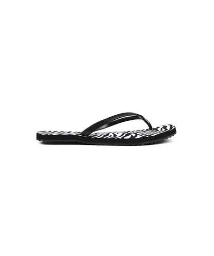 Michael Kors Womens Jinx Flip Flop Sandals - Black PVC