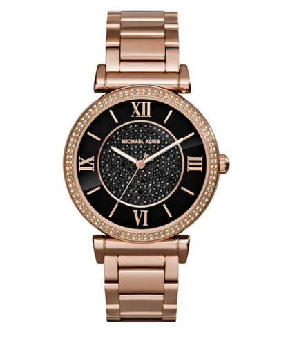 Michael Kors Womens Ladies' Caitlin Watch MK3356 - Rose Gold Metal - One Size
