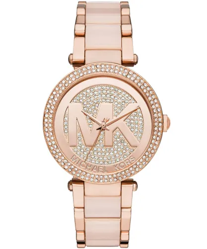 Michael Kors Womens Ladies' Parker Watch MK6176 - Rose Gold Metal - One Size
