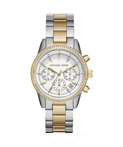 Michael Kors Womens Ladies' Ritz Watch MK6474 - Gold/Grey Metal - One Size