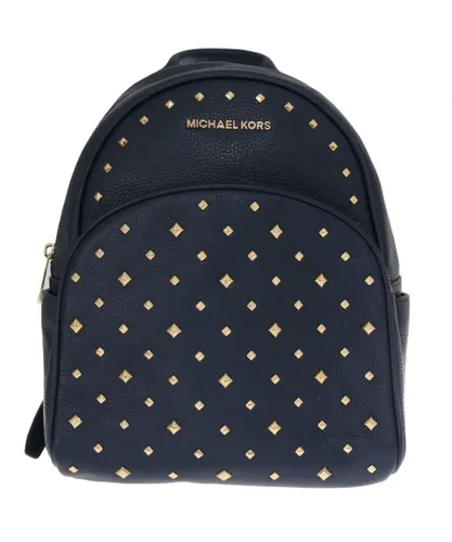 Michael Kors WoMens Navy Blue ABBEY Leather Backpack Bag - One Size
