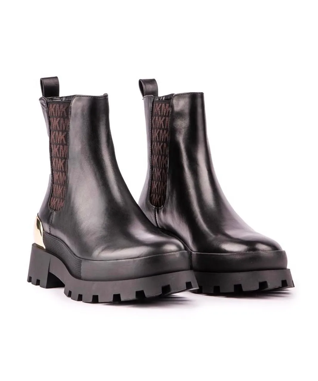 Michael Kors Womens Rowan Boots - Black Leather