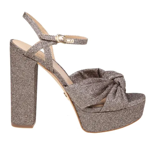 Michael Kors , Womens Shoes Sandals Gold Ss24 ,Gray female, Sizes: