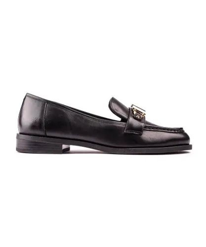 Michael Kors Womens Tiegan Logo Shoes - Black Leather
