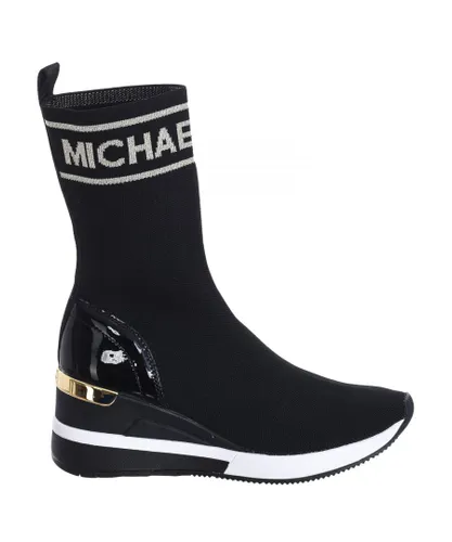 Michael Kors Womenss Skyler Stretch Knit Sock Sneaker F2SKFE5D - Black