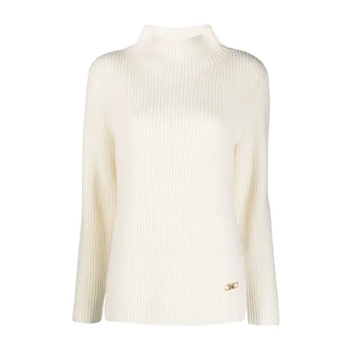Michael Kors , Wool Half-Neck Sweaters ,White female, Sizes: