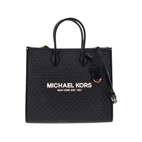 Michael Kors , XL Logo Black Leather Shoulder Bag ,Black female, Sizes: ONE SIZE