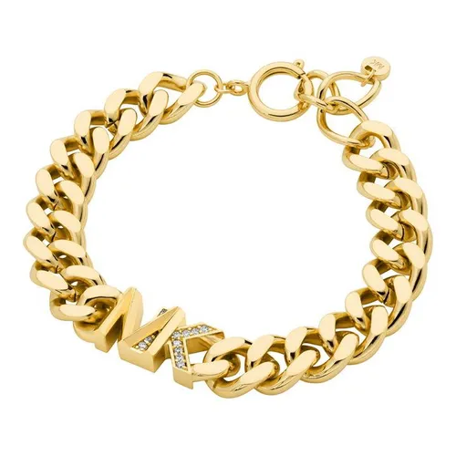 MICHAEL Michael Kors 14K Gold Plated Brass Pave Curb Link Bracelet - Gold