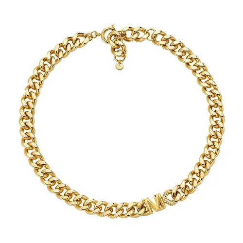MICHAEL Michael Kors 14K Gold Plated Brass Pave Curb Necklace - Gold