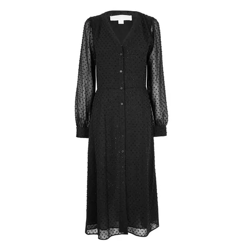 MICHAEL Michael Kors Dot Midi Dress - Black