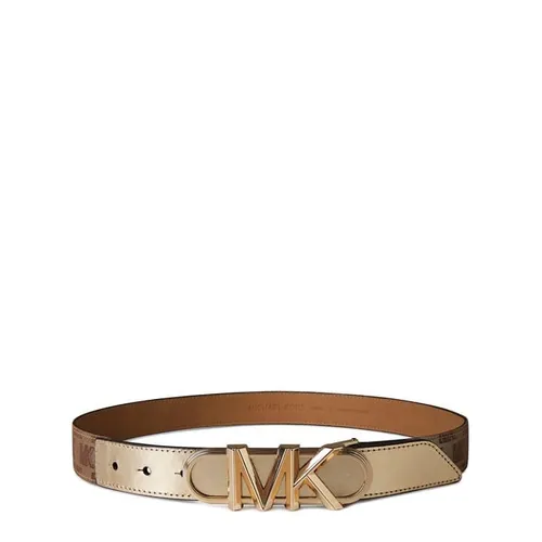 Michael Michael Kors Logo Jacquard Belt - Gold