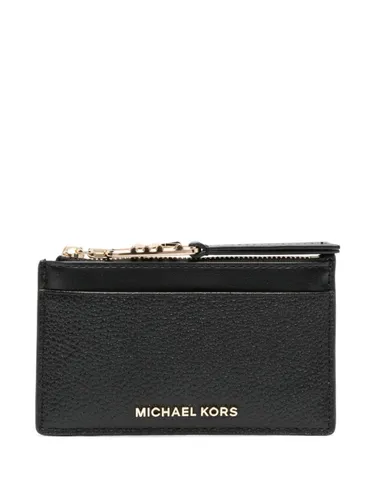 Michael Michael Kors logo-lettering pebbled leather wallet - Black