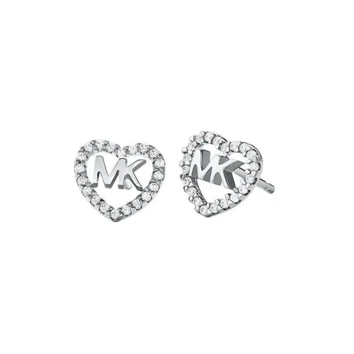 MICHAEL Michael Kors Michael Kors Logo Heart Earrings - Silver