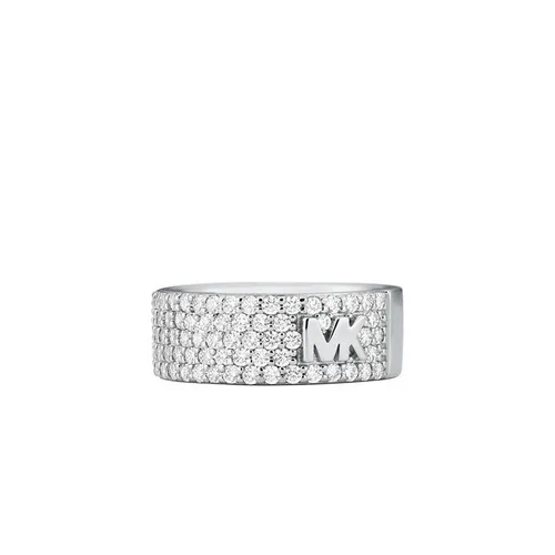 MICHAEL Michael Kors Mott Precious Metal Plated Pave Ring - Silver