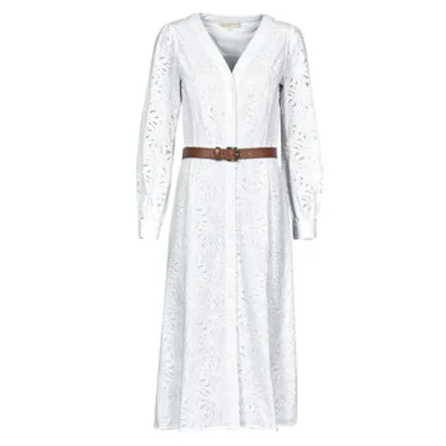 MICHAEL Michael Kors  PALM EYELET KATE DRESS  women's Long Dress in White