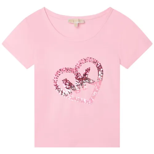 MICHAEL Michael Kors  R15185-45T-C  girls's Children's T shirt in Pink