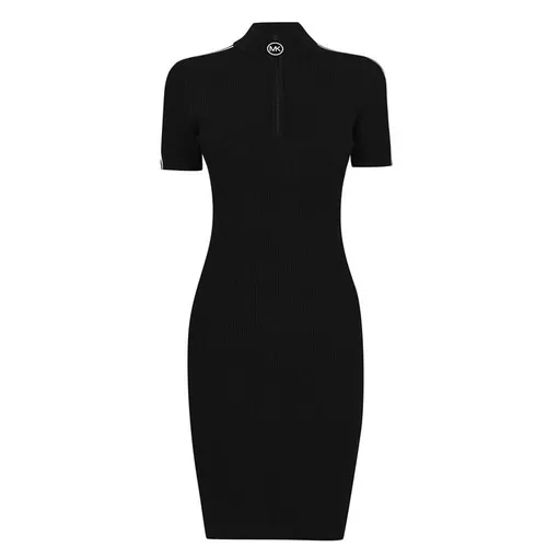 MICHAEL Michael Kors Short Sleeve Tape Mini Dress - Black
