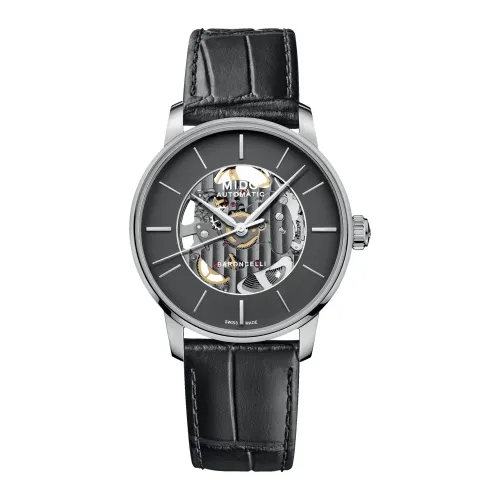 Mido , Baroncelli Signature Skeleton Watch ,Gray male, Sizes: ONE SIZE