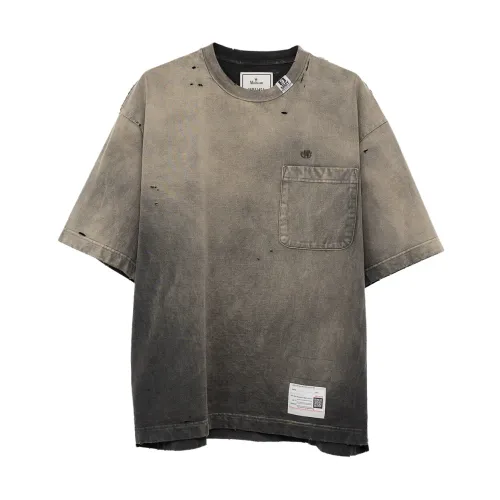 Mihara Yasuhiro , Sun Faded T-Shirt Modello ,Gray male, Sizes: