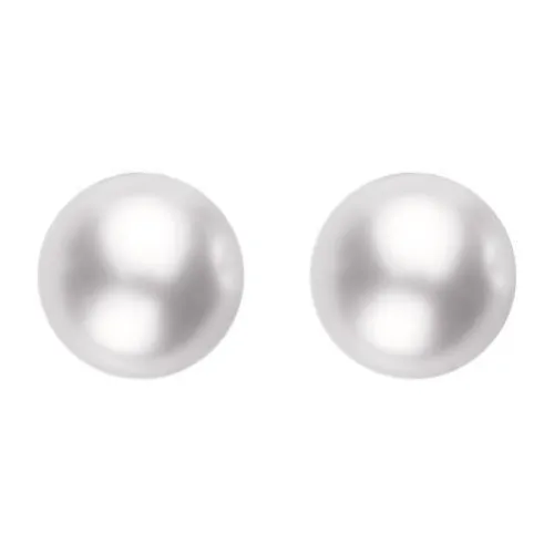 Mikimoto 18ct White Gold 7mm White Grade A Pearl Stud Earrings - White Gold